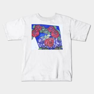 Roses And Blue Kids T-Shirt